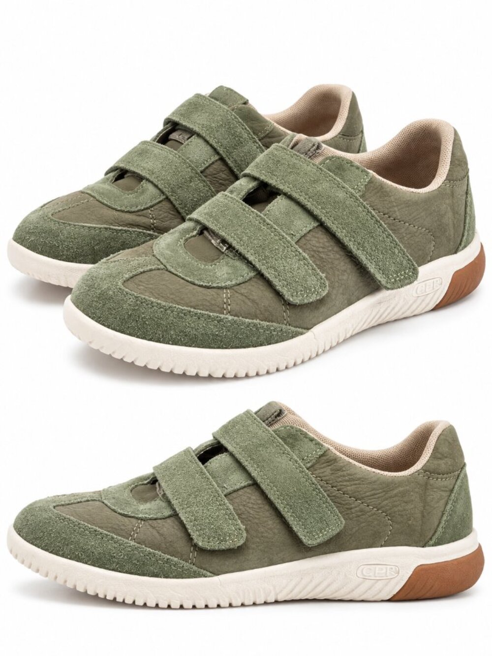 Keen KNX T-Toe Kid’s Olive Green Leather Barefoot Casual Sneakers size 5